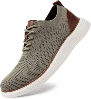 Men's Casual Dress Oxfords Shoes Mesh Lightweight Breathable Fashion Sneakers Business Walking Shoes