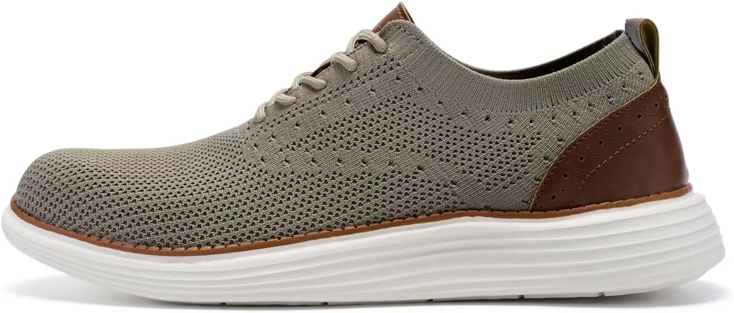 Men's Casual Dress Oxfords Shoes Mesh Lightweight Breathable Fashion Sneakers Business Walking Shoes