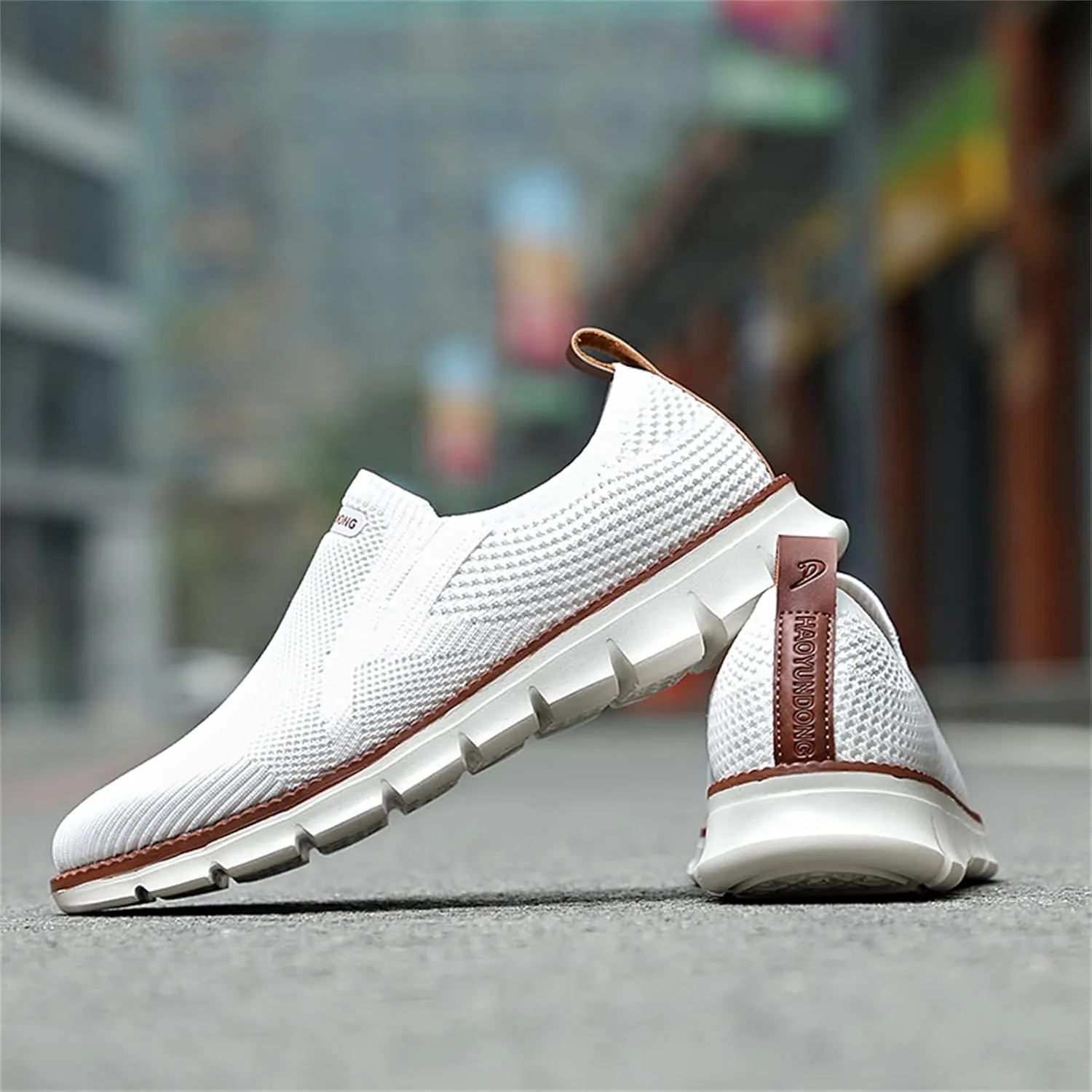 Men's Casual Sneakers Dress Shoes - Comfort Dress Sneakers Mesh Knit Lightweight Breathable Formal Oxford Business Shoes