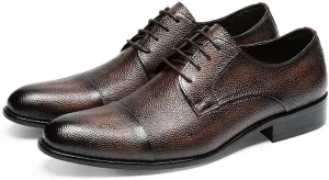 Men's Classic Business Casual Oxford Shoes for Men Soft Leather Pointed-Toe Design Dress Shoes