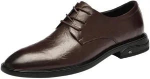 Men's Classic Lace-up Dress Shoes Fashion Classic Formal Business Oxfords Non-Slip Softsole Walking Low Shoes for Men