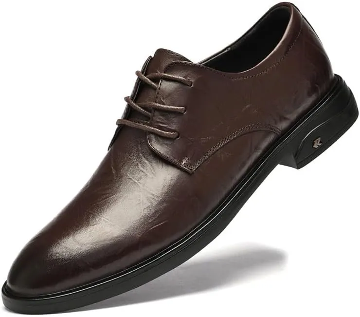 Men's Classic Lace-up Dress Shoes Fashion Classic Formal Business Oxfords Non-Slip Softsole Walking Low Shoes for Men