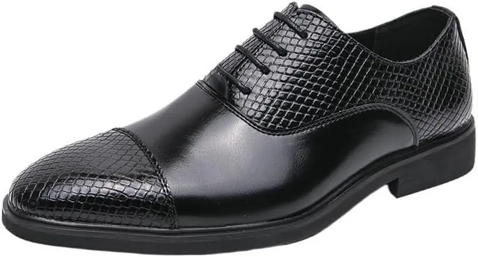 Men's Classic Lace-up Oxfords Modern Leather Business Casual Comfort Formal Shoes