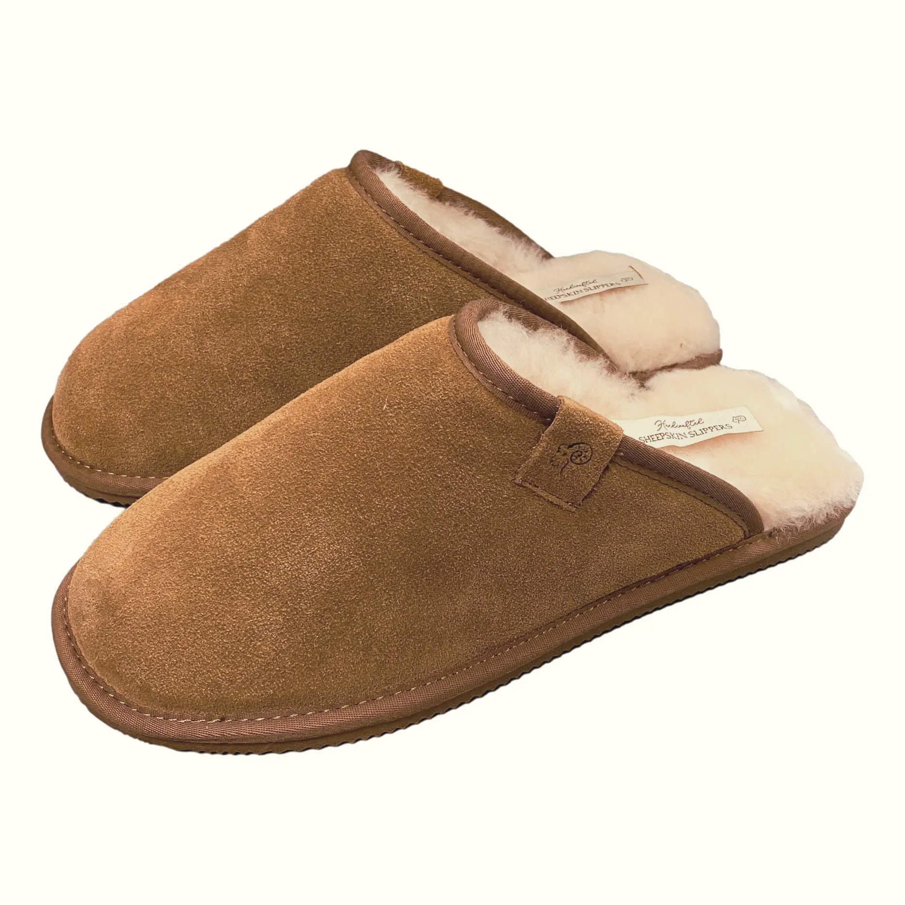 Men's Ellis Sheepskin Lined Slipper Mule - Chestnut/Natural