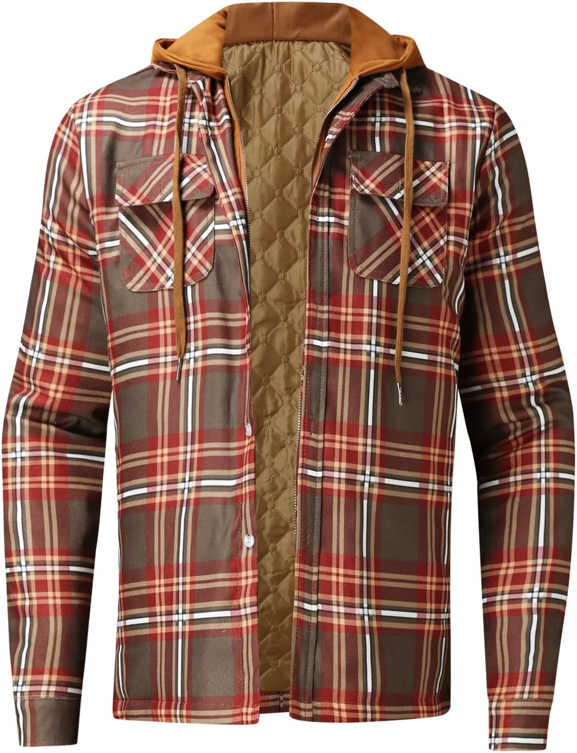 Mens Flannel Shirt Men's Button Down Regular Fit Long Sleeve Plaid Flannel Casual Shirts Men's Cotton Flannel Shirt Tops