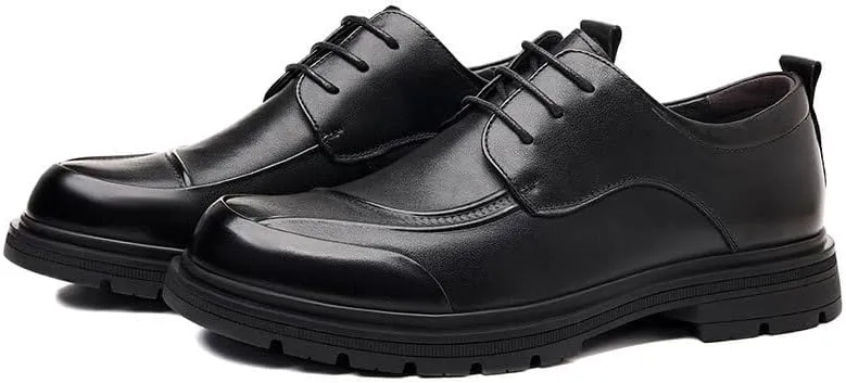 Mens Leather Derby Dress Shoes Genuine Leather Spring Business Formal Wedding Groom Top Grain Oxford Shoes