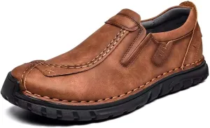 Men's Loafer Easy to Wear Off Leather Lazy Casual Soft Breathable Comfortable Business Boat Shoes
