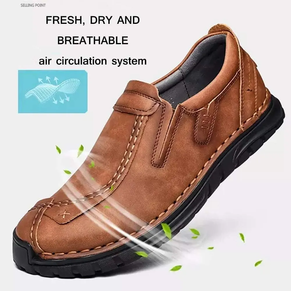 Men's Loafer Easy to Wear Off Leather Lazy Casual Soft Breathable Comfortable Business Boat Shoes