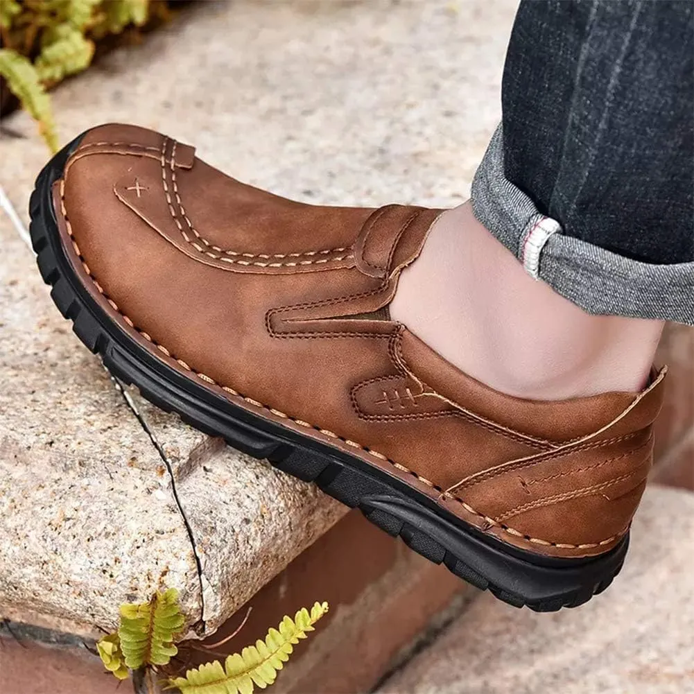 Men's Loafer Easy to Wear Off Leather Lazy Casual Soft Breathable Comfortable Business Boat Shoes