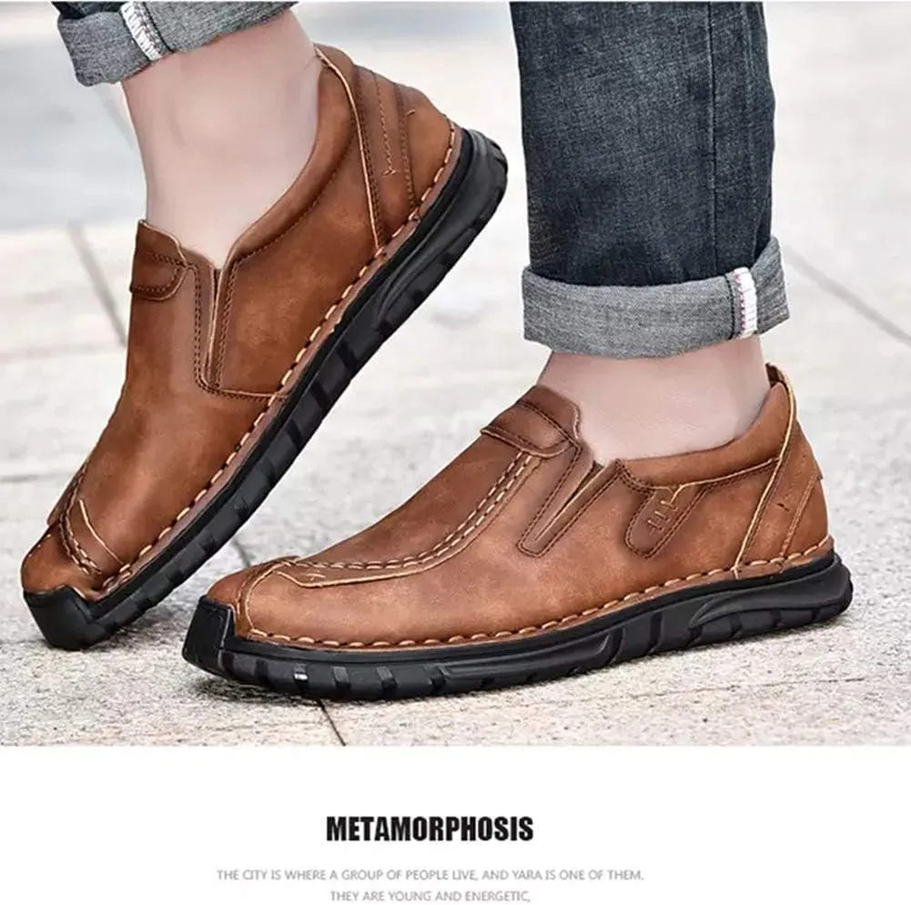 Men's Loafer Easy to Wear Off Leather Lazy Casual Soft Breathable Comfortable Business Boat Shoes