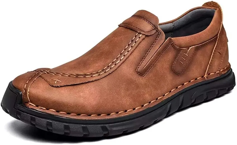 Men's Loafer Easy to Wear Off Leather Lazy Casual Soft Breathable Comfortable Business Boat Shoes