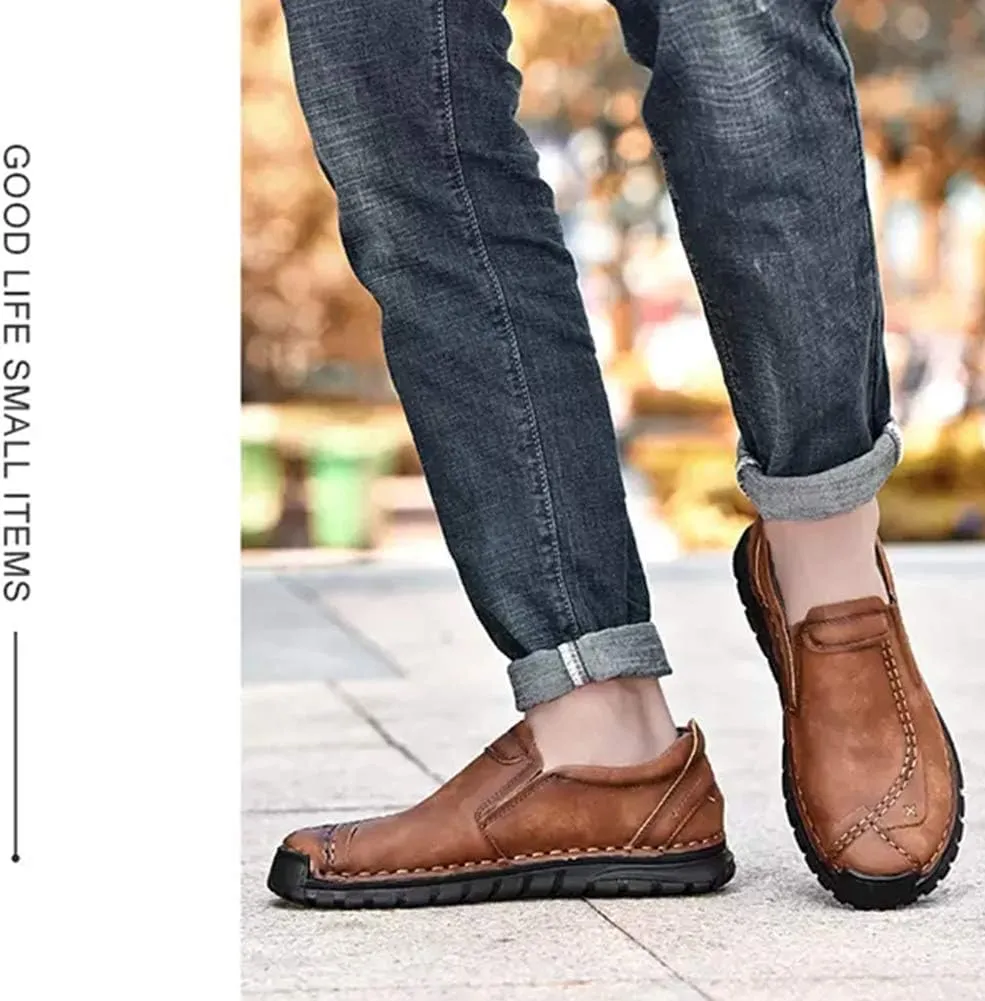 Men's Loafer Easy to Wear Off Leather Lazy Casual Soft Breathable Comfortable Business Boat Shoes