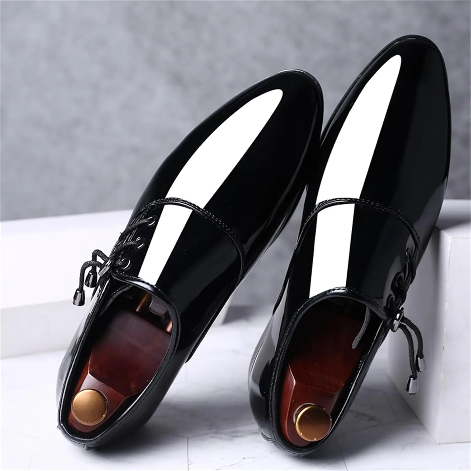 Mens Loafer Shoes Slip on Patent Leather Modern Dress Shoes for Men Business Casual Driving Prom Party Wedding Comfortable