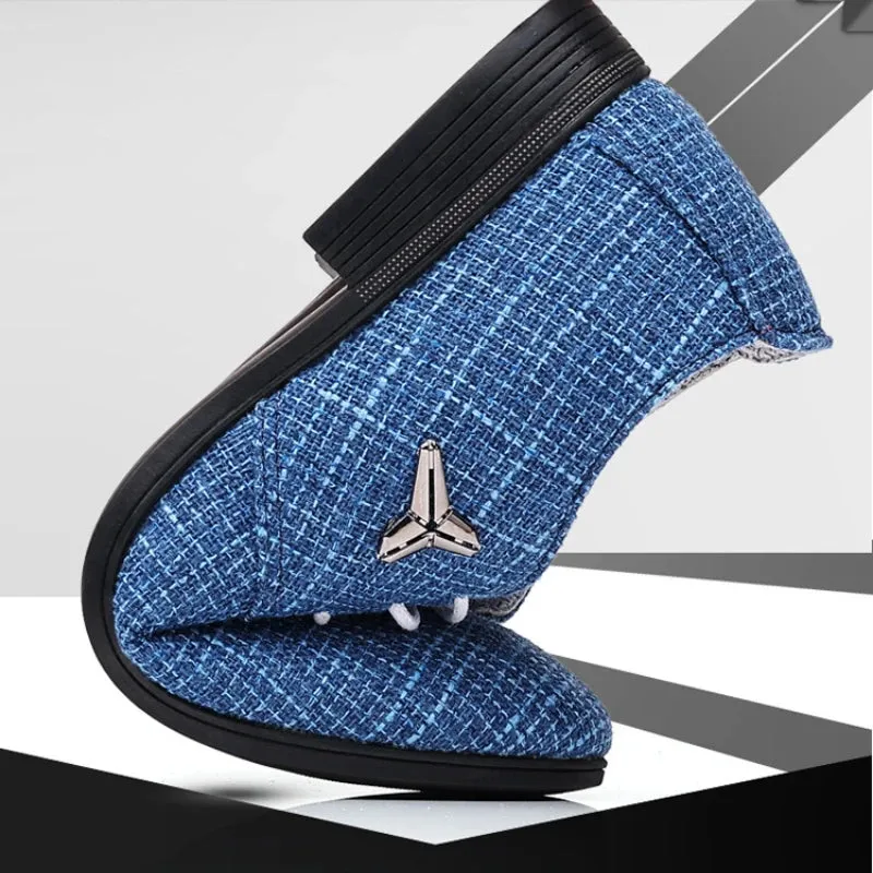Men's Luxury Oxford Shoes – Breathable Linen Canvas Dress Shoes
