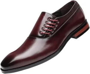 Men's Orthopedic Dress Shoes Handmade Leather Lace Up Oxford Business Formal Shoes Comfortable Bullock Style