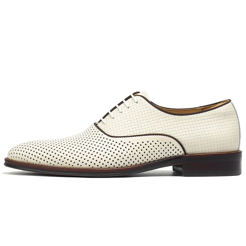 Men's Perforated Oxford Shoes Breathable Mesh