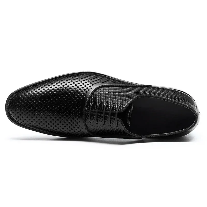 Men's Perforated Oxford Shoes Breathable Mesh