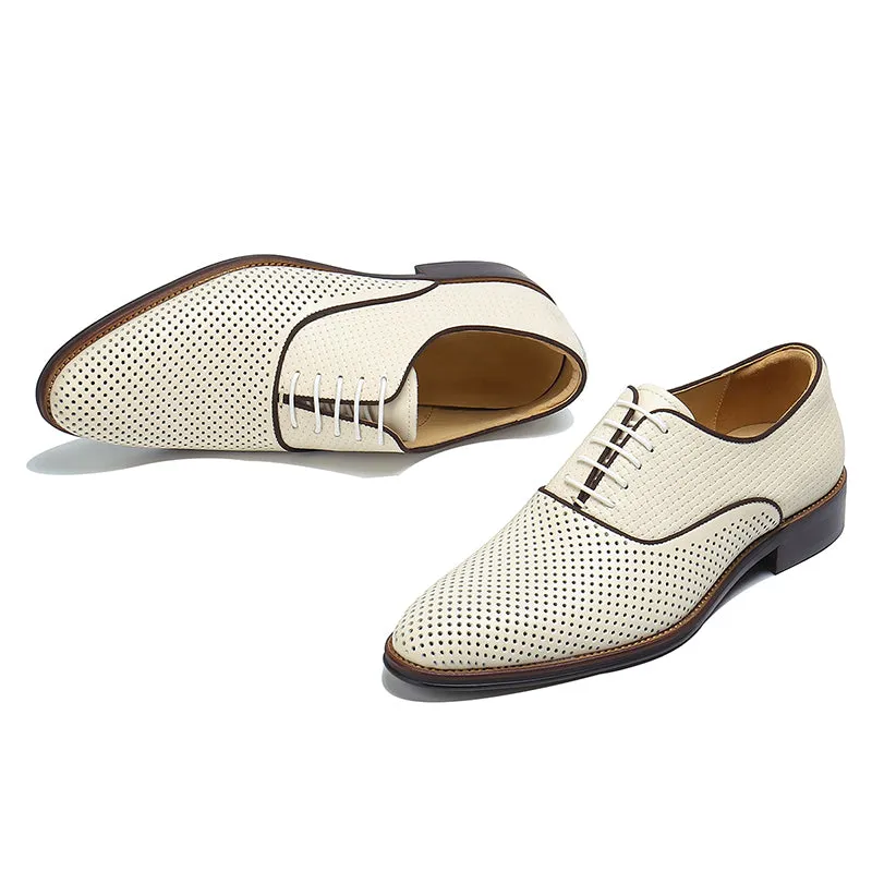 Men's Perforated Oxford Shoes Breathable Mesh