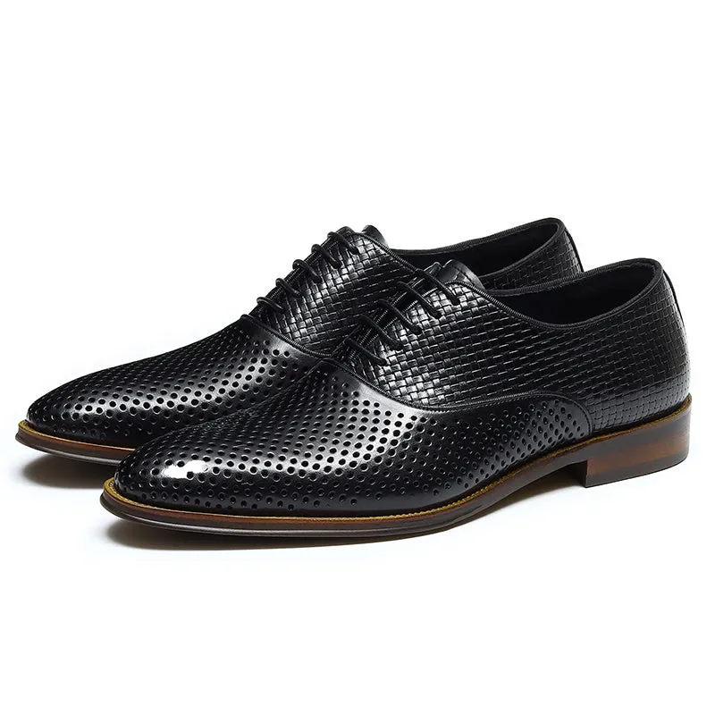 Men's Perforated Oxford Shoes Breathable Mesh