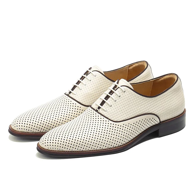 Men's Perforated Oxford Shoes Breathable Mesh