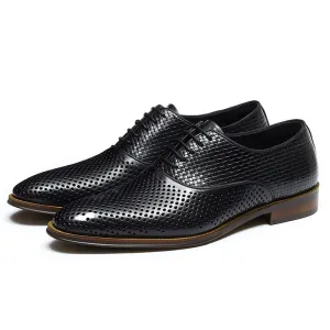 Men's Perforated Oxford Shoes Breathable Mesh