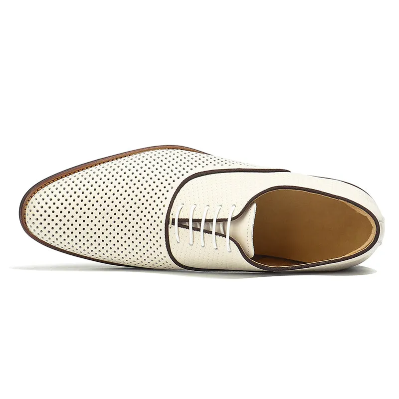 Men's Perforated Oxford Shoes Breathable Mesh