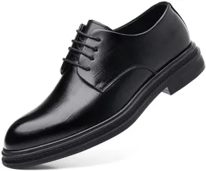 Mens Pointed Toe Groom Wedding British Style Breathable Oxford Leather Shoes Business Formal Suit