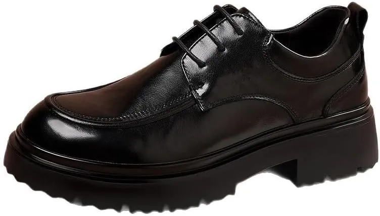Mens Retro Comfortable Business Height Increasing Non-Slip Softsole Walking Oxford Shoes Men's Casual Walking Shoes Office Flats