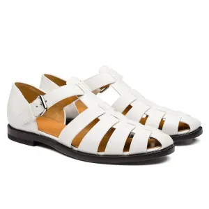 Men's Sandal with Small Heel and Buckle