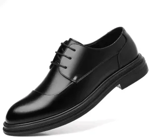 Men's Spring Business Dress Shoes Casual English Style Commuter Formal Shoes Wedding Groom Shoes Comfortable Stylish Classic Leather Shoes(9)
