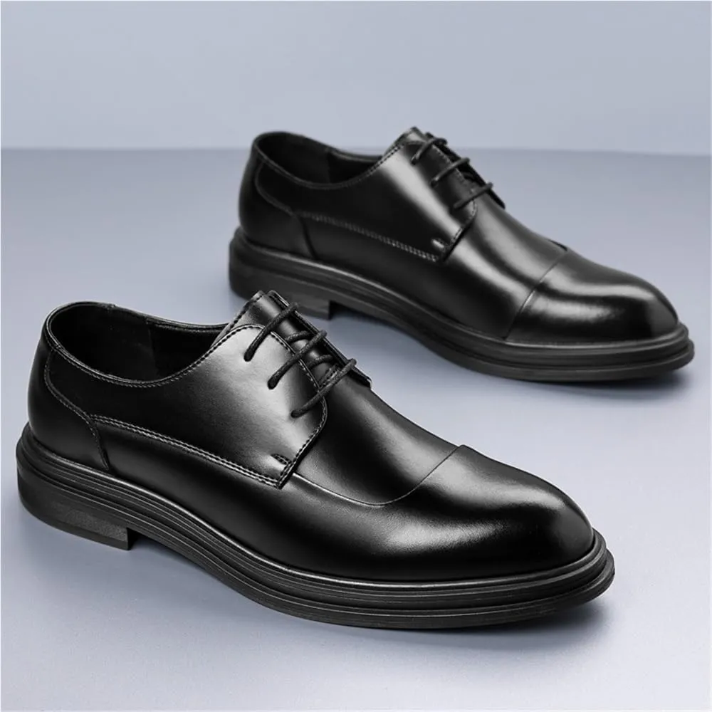 Men's Spring Business Dress Shoes Casual English Style Commuter Formal Shoes Wedding Groom Shoes Comfortable Stylish Classic Leather Shoes(9)