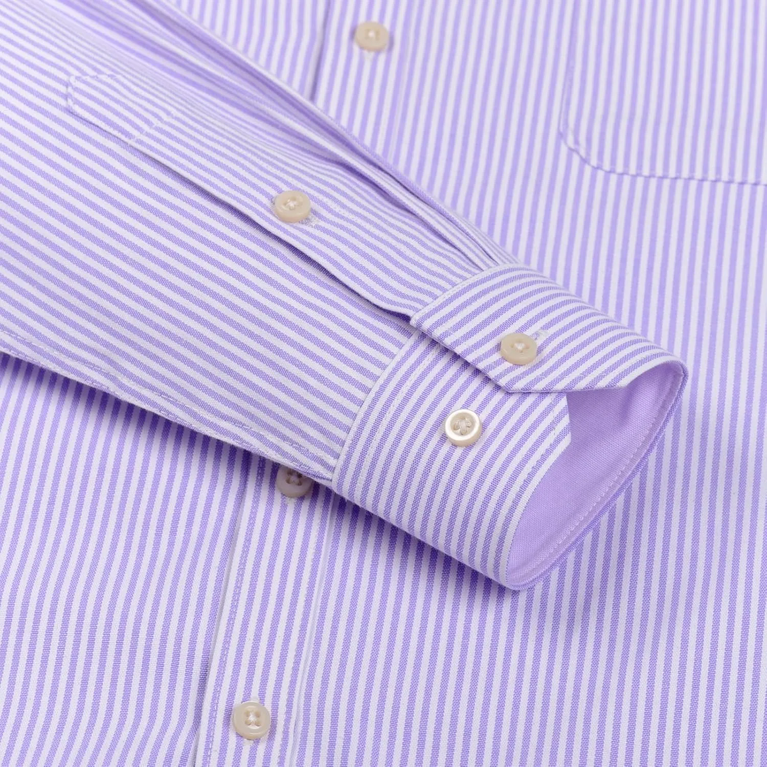 Men's Stylish Cotton Blend Casual Oxford Shirt, Breathable Long Sleeve Button Down Collar Work Shirt
