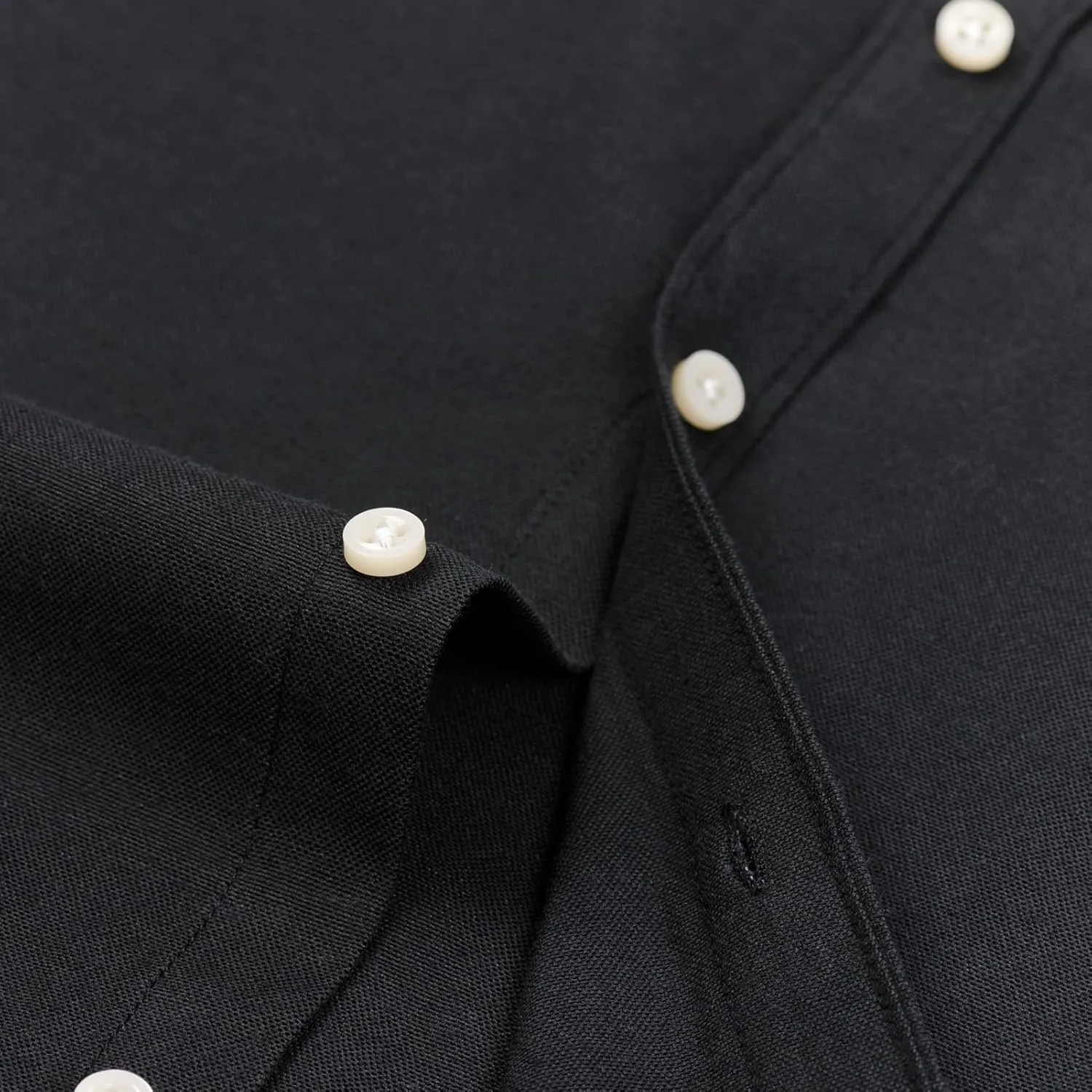 Men's Stylish Cotton Blend Casual Oxford Shirt, Breathable Long Sleeve Button Down Collar Work Shirt