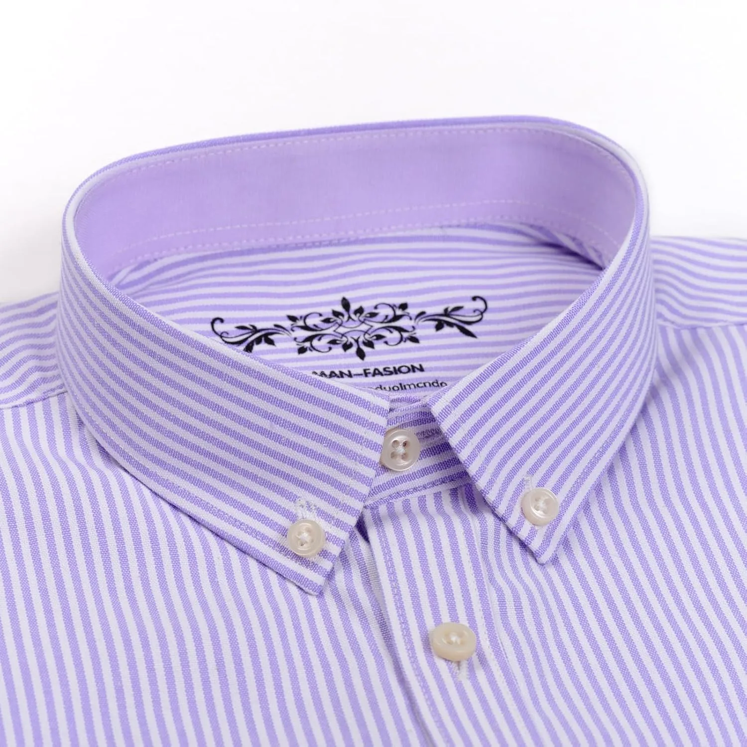 Men's Stylish Cotton Blend Casual Oxford Shirt, Breathable Long Sleeve Button Down Collar Work Shirt