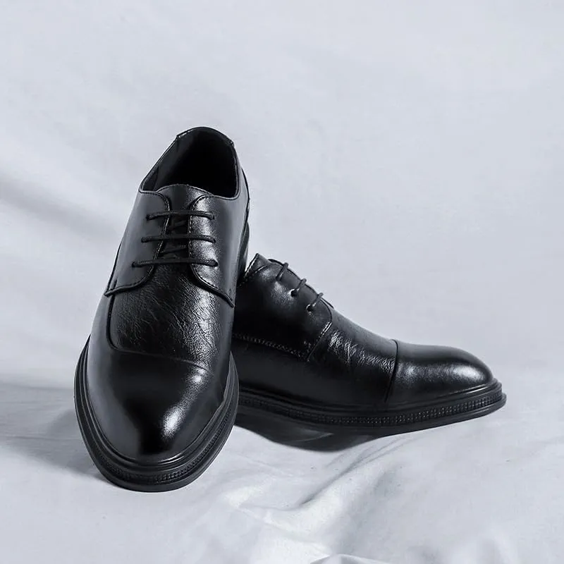 Mens Tuxedo Shoes Negotiation Modern Leather Business Casual Scale Pattern Comfort Formal Shoes Modern Platform Oxford Shoes for Men