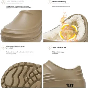 Men's/Women's Plush Lined Waterproof Chef Shoes, Non-Slip, Oil-Proof, Soft and Comfortable，Suitable for Spring, Autumn and Winter