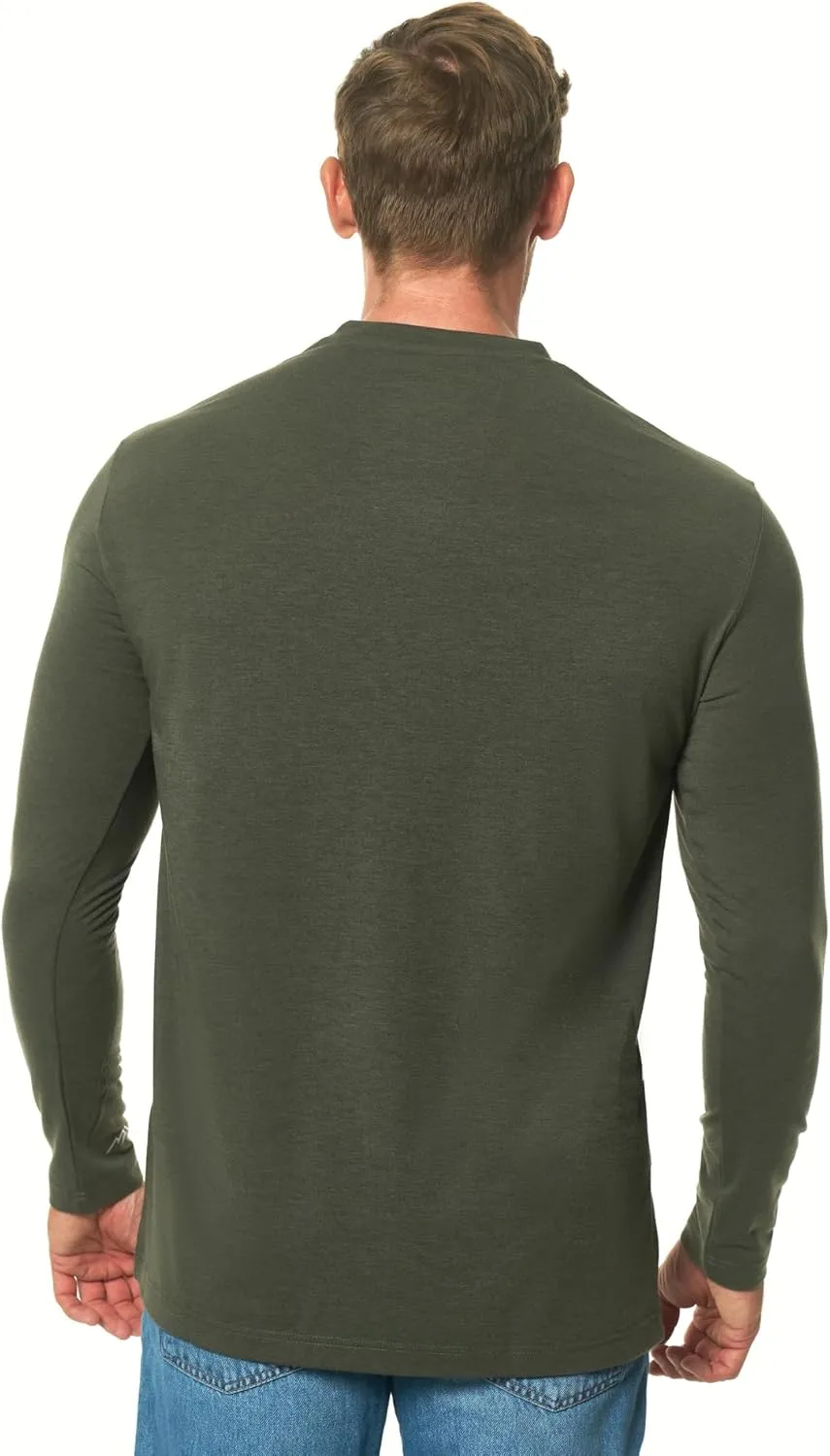 Merino Wool Base Layer Mens - 100% Merino Wool Shirts for Men Thermal Underwear Long Sleeve T-Shirt for Hiking Hunting