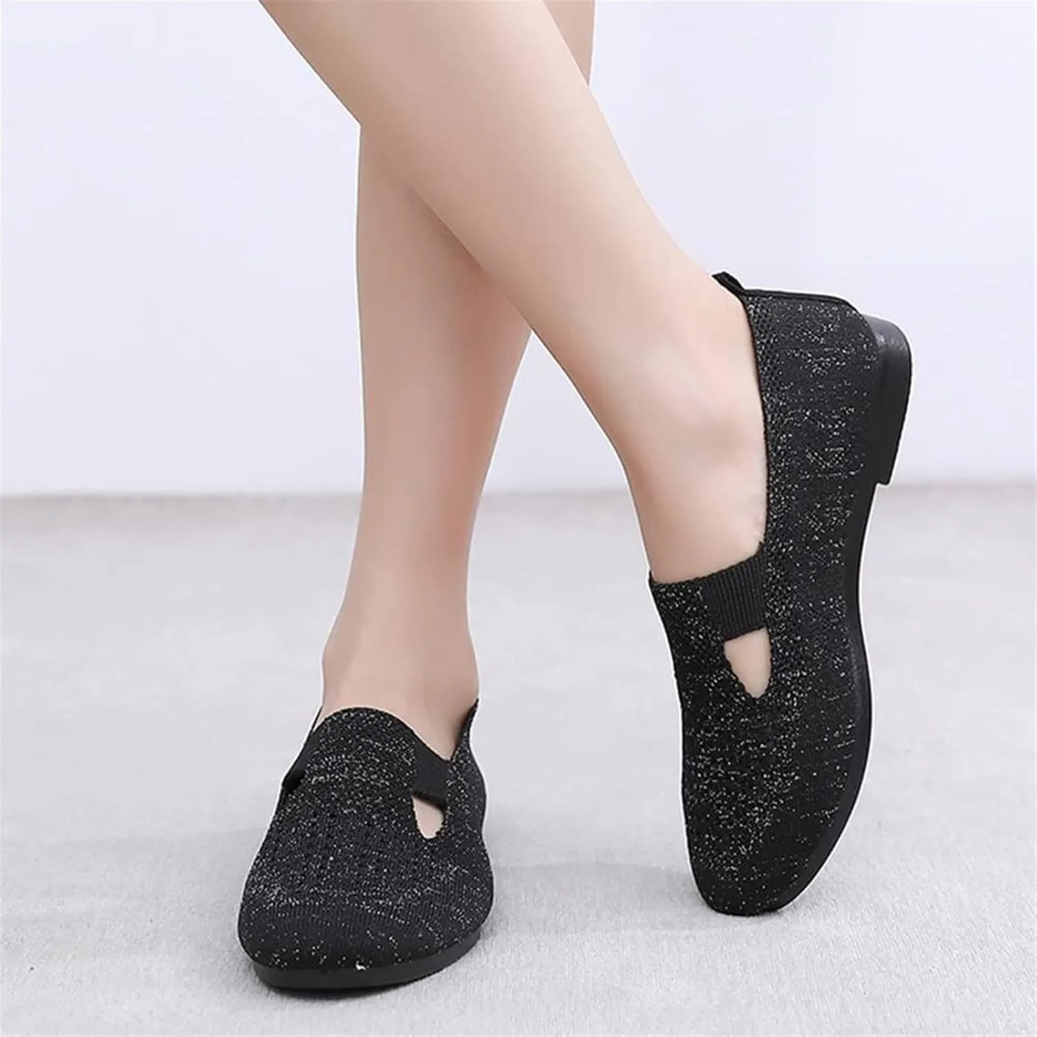 Mesh Breathable Slip-On Loafers for Women Soft Sole Non-Slip Orthotic Flat Trainers