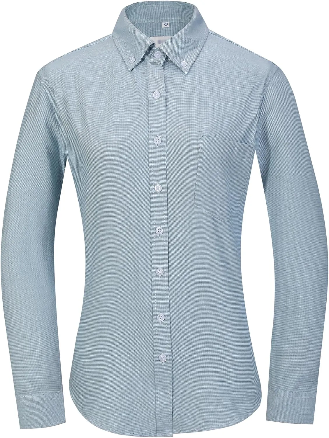 MGWDT Button Down Shirt Women Long Sleeve Blouse Oxford Shirt Classic-Fit Cotton Tops Wrinkle Resistant (2XS-3XL)