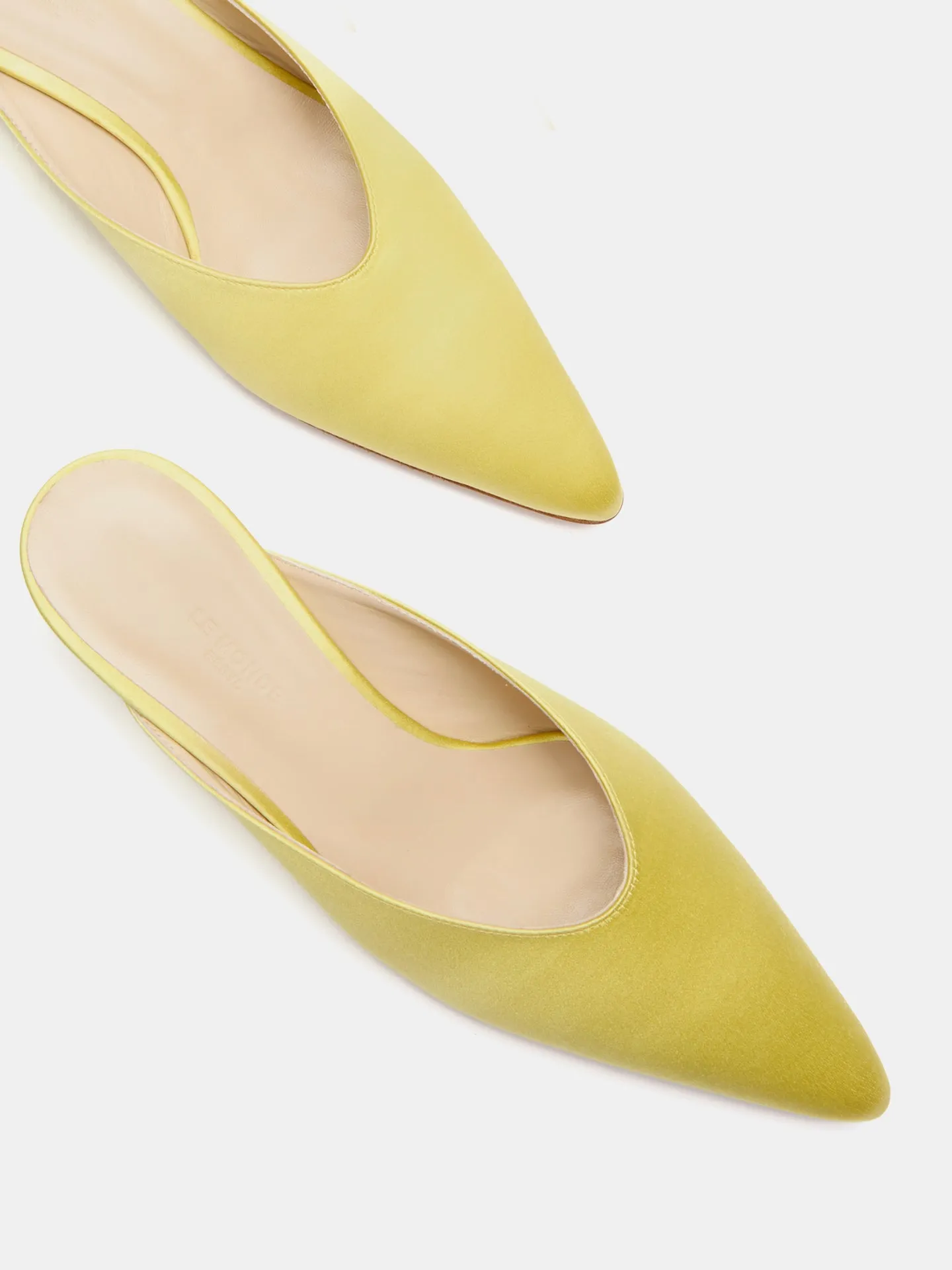Micro Wedge Mule / Lime Satin