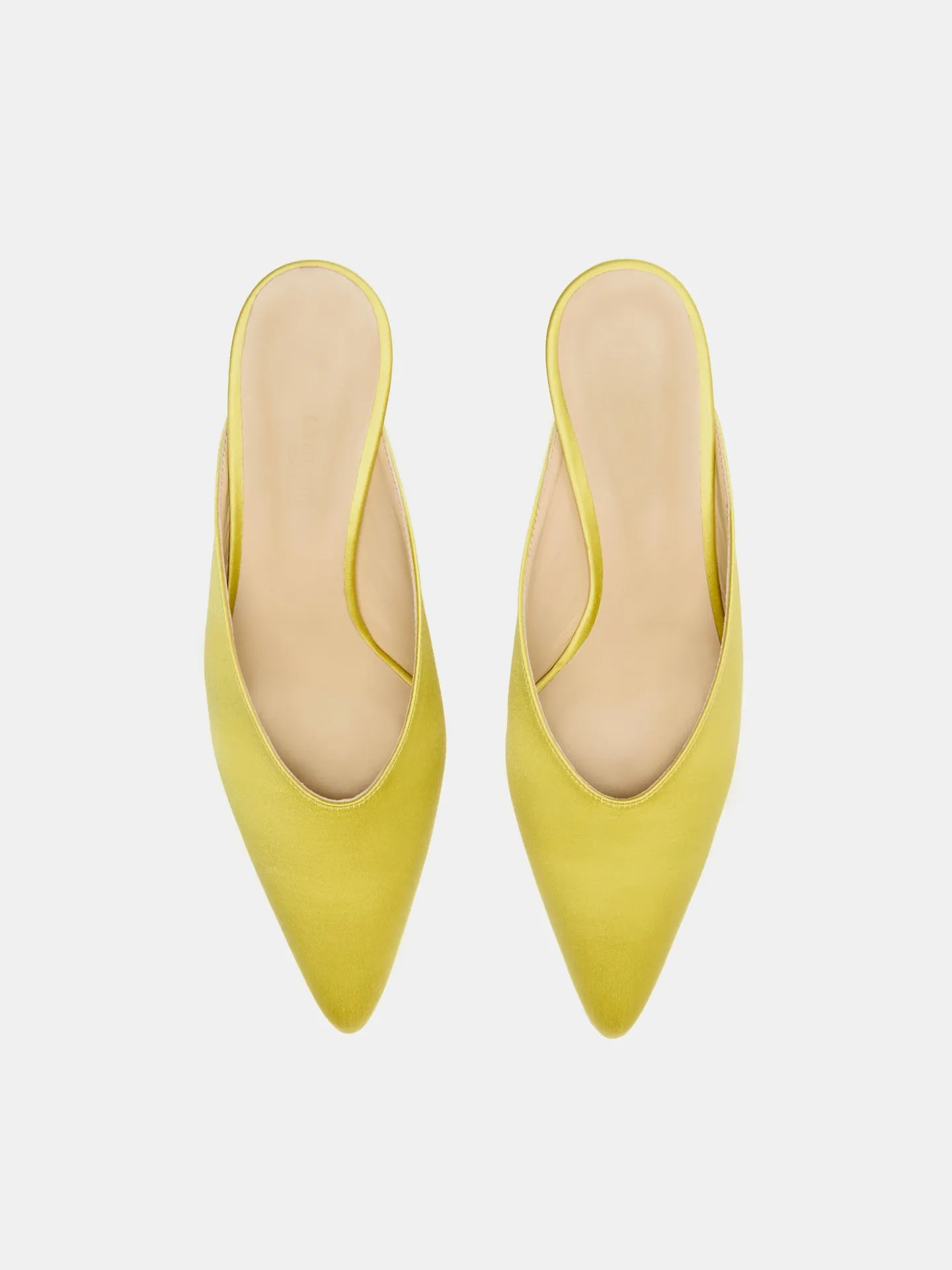 Micro Wedge Mule / Lime Satin