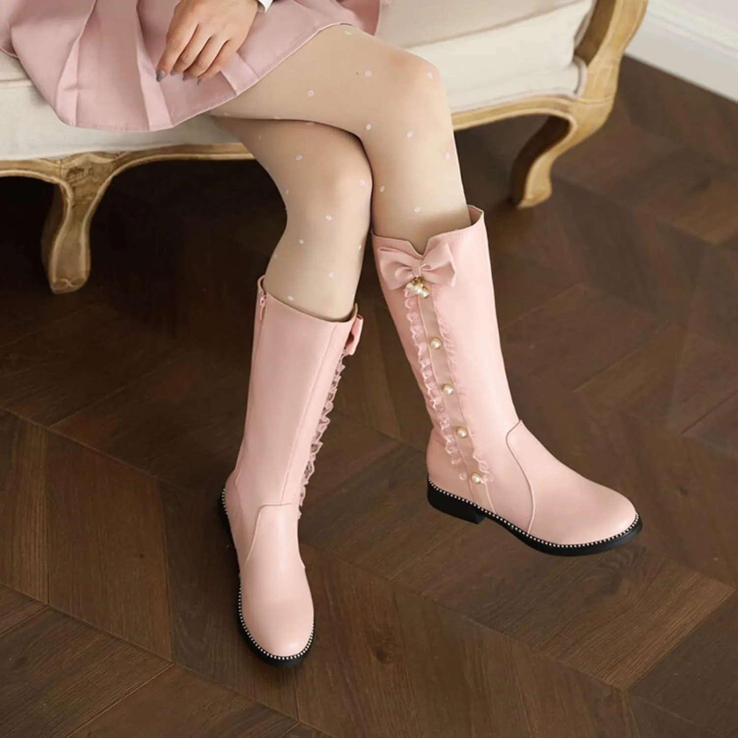 Mid Calf Cowboy Boots for Women Low Heel Black Leather Boots for Women Knee High Heels Wide Calf White Cowboy Boots Women Above the Knee Boots for Women Leather Black Mid Calf Boots for Women Dressy