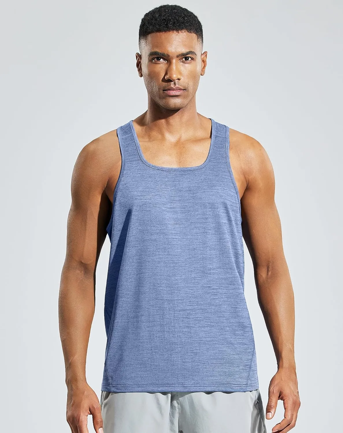 MIER Men's Sleeveless Workout Shirts Quick Dry Swim Athletic Gym Running Muscle Beach Tank Tops for Men