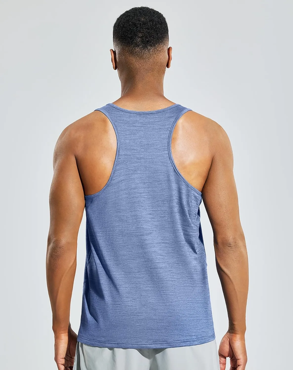 MIER Men's Sleeveless Workout Shirts Quick Dry Swim Athletic Gym Running Muscle Beach Tank Tops for Men