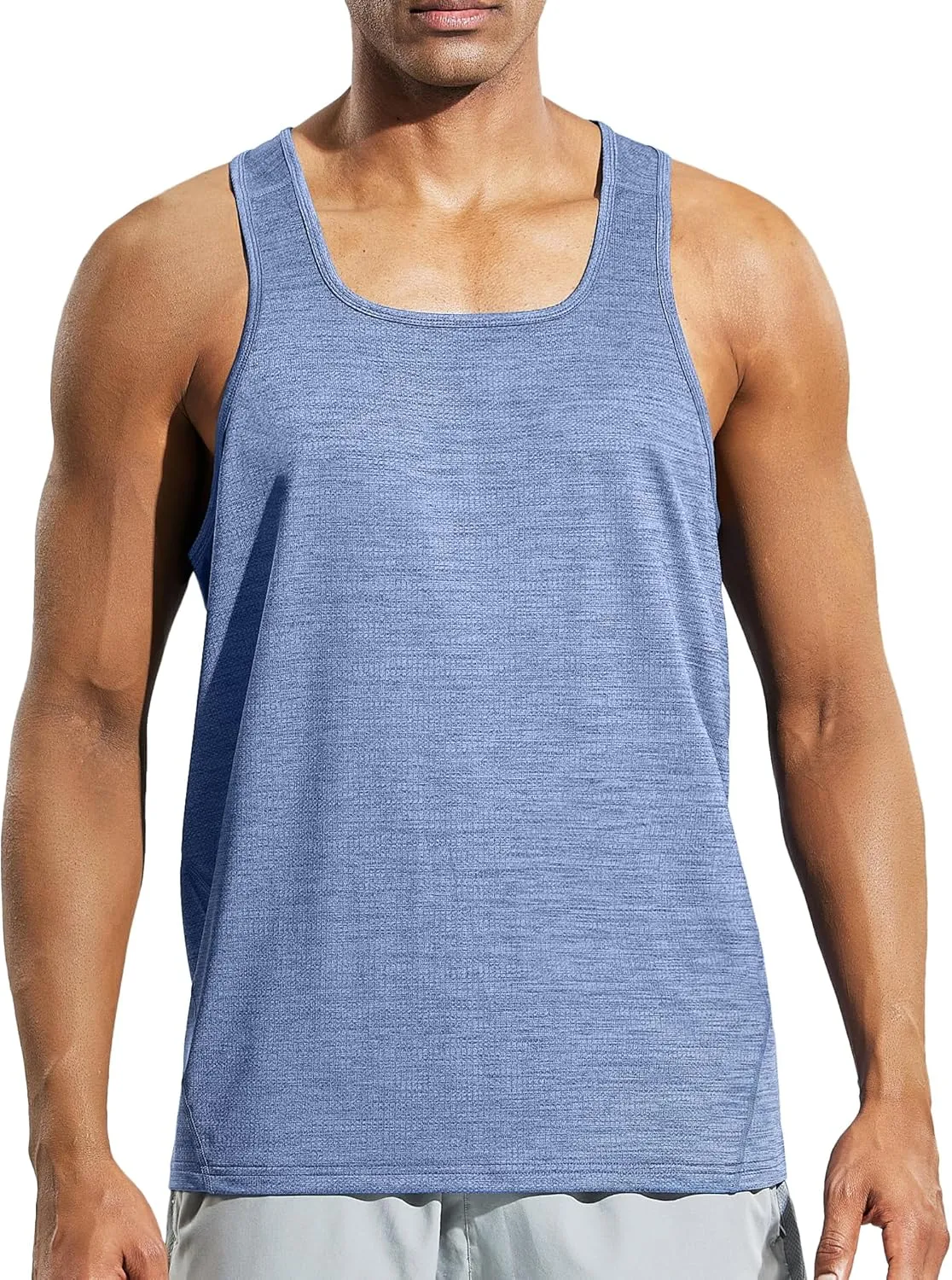 MIER Men's Sleeveless Workout Shirts Quick Dry Swim Athletic Gym Running Muscle Beach Tank Tops for Men