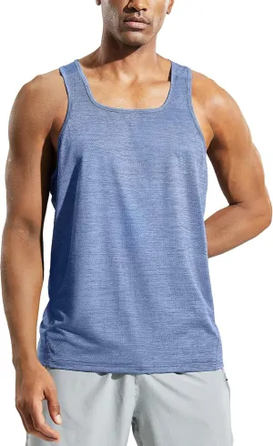 MIER Men's Sleeveless Workout Shirts Quick Dry Swim Athletic Gym Running Muscle Beach Tank Tops for Men
