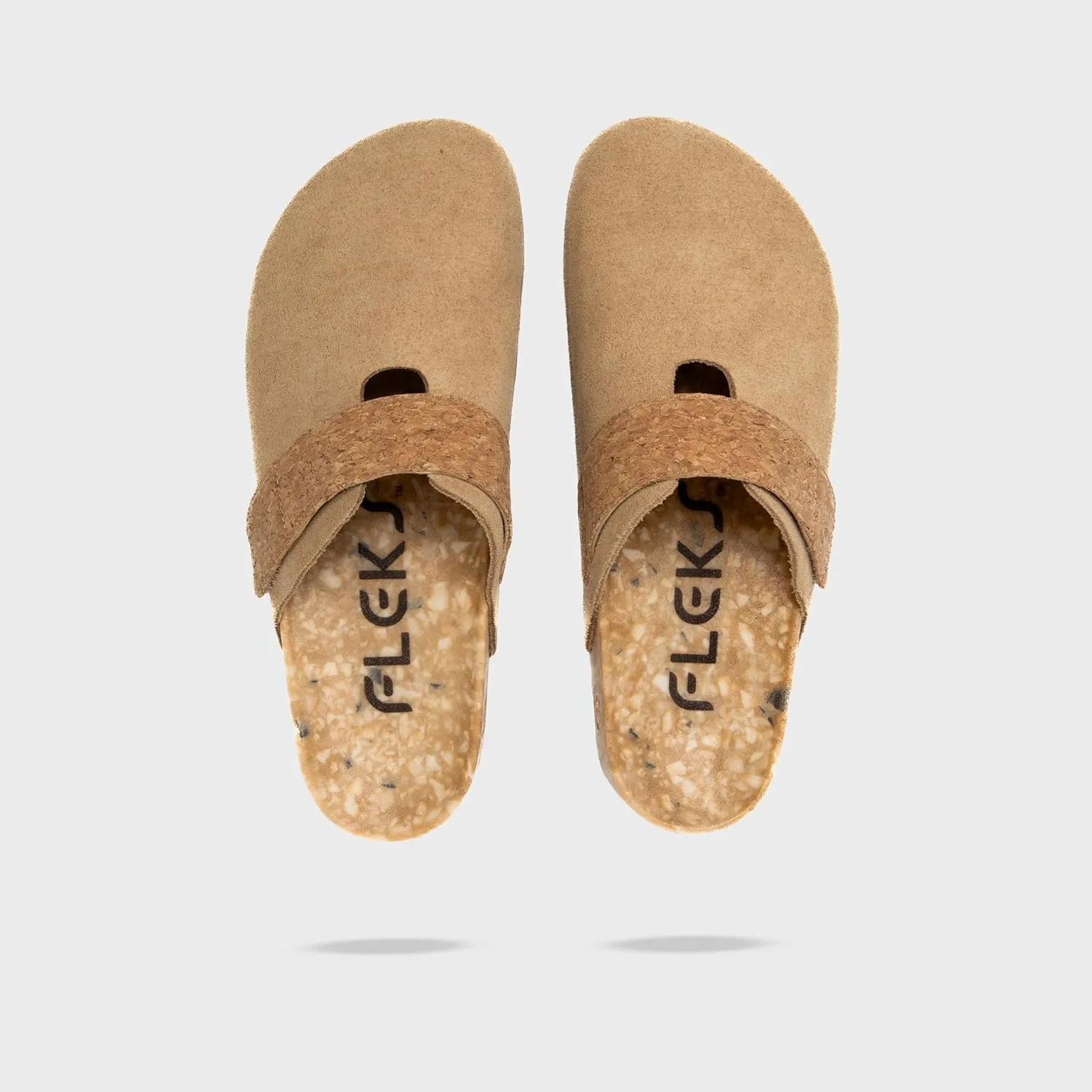 More Mesa Suede Comfort Clogs, Leather Mule Sandals with Arch Support, Recycled Foam Midsole
