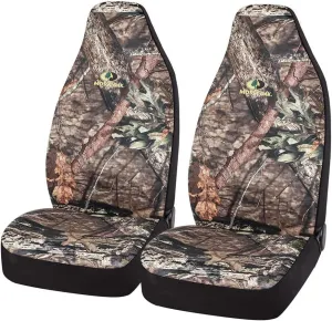 Mossy Oak Full Camo Seat Covers High Back - Made with Rip-Stop Oxford Fabric, Airbag Compatible, Universial Fit Most Bucket Seats - Official Licensed Product