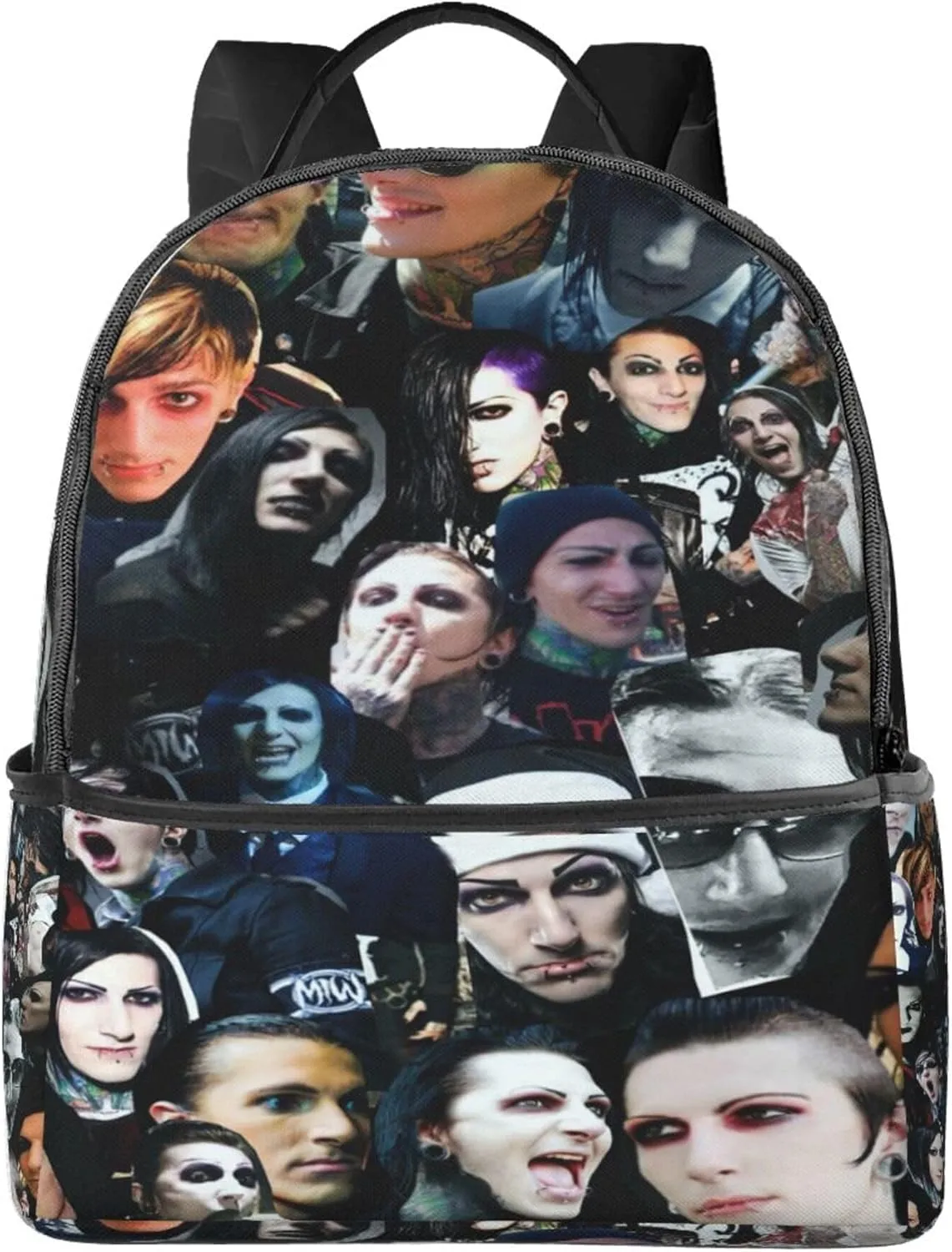 Motionless Rock In White Unisex Casual Backpack Lightweight Travel Bag Classic Laptop Daypack Backpack Men Women, Black