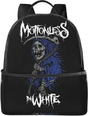Motionless Rock In White Unisex Casual Backpack Lightweight Travel Bag Classic Laptop Daypack Backpack Men Women